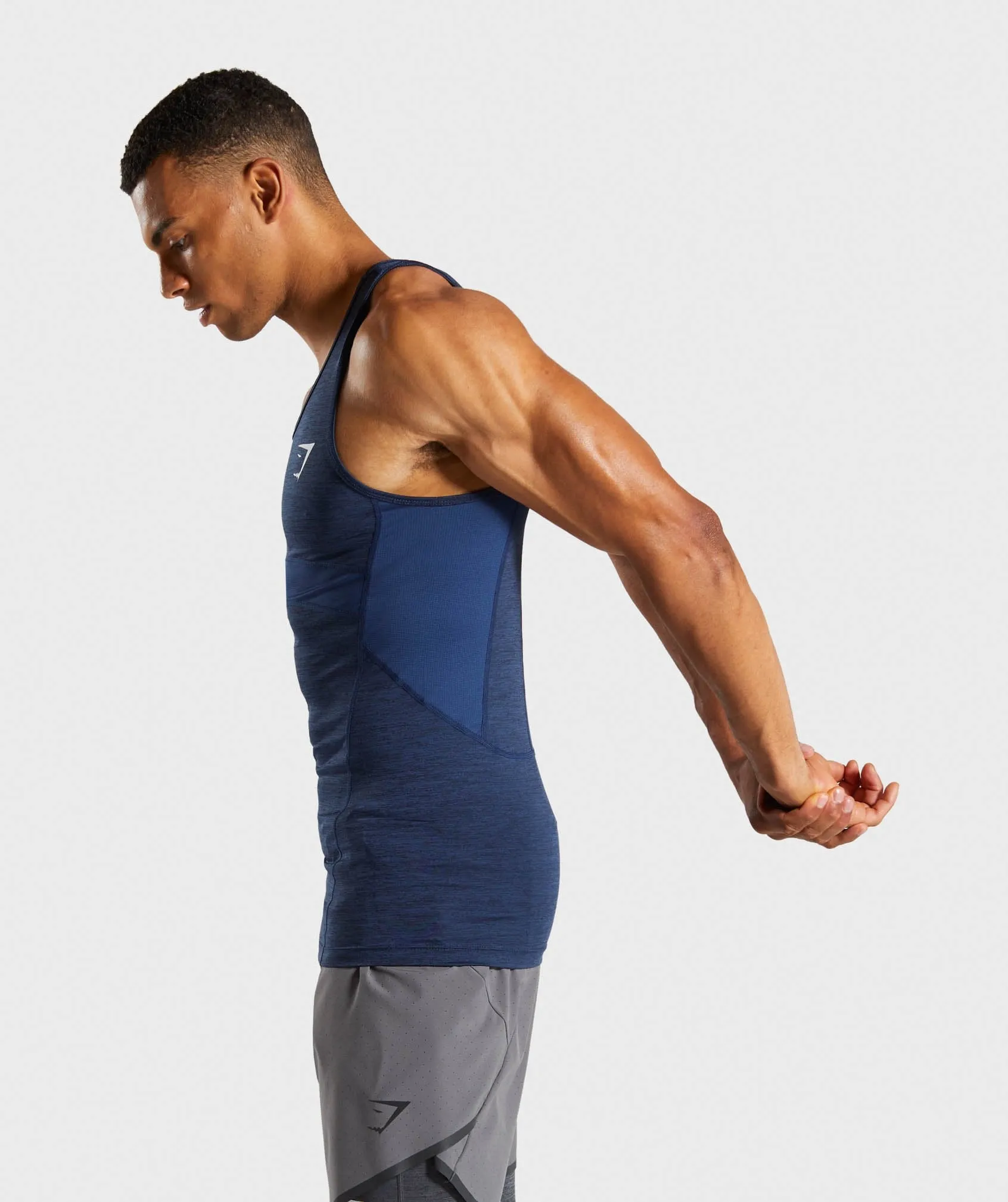 Gymshark Element  Baselayer Tank - Dark Blue Marl