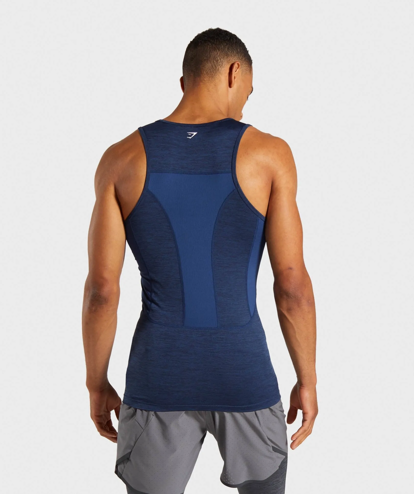 Gymshark Element  Baselayer Tank - Dark Blue Marl