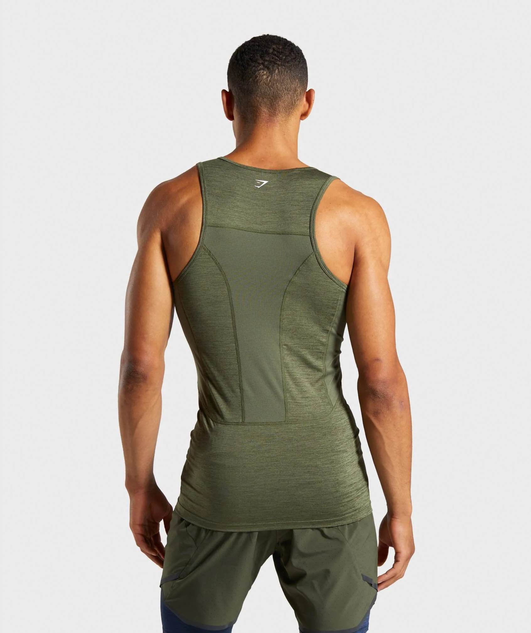 Gymshark Element  Baselayer Tank - Dark Green Marl