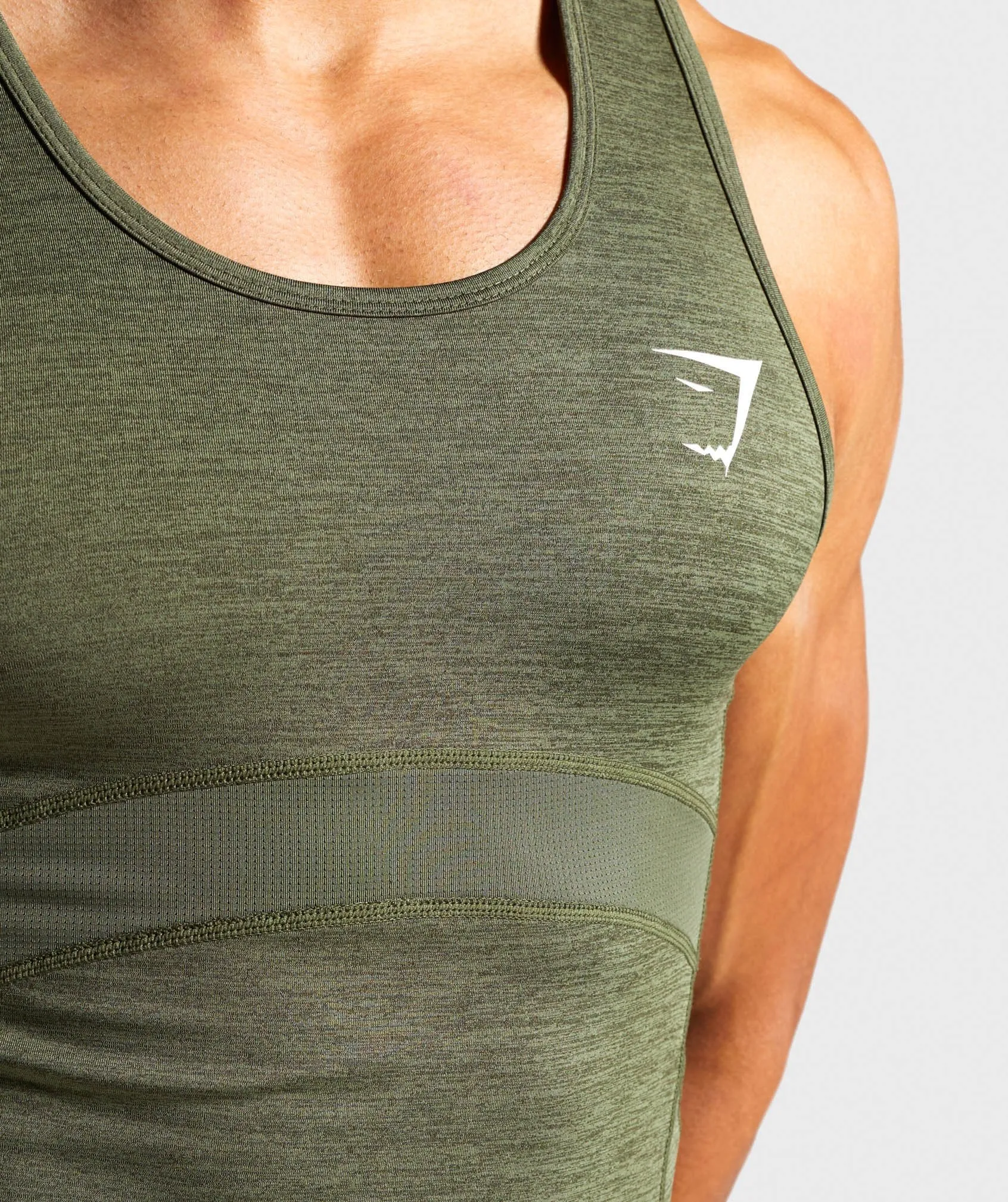 Gymshark Element  Baselayer Tank - Dark Green Marl