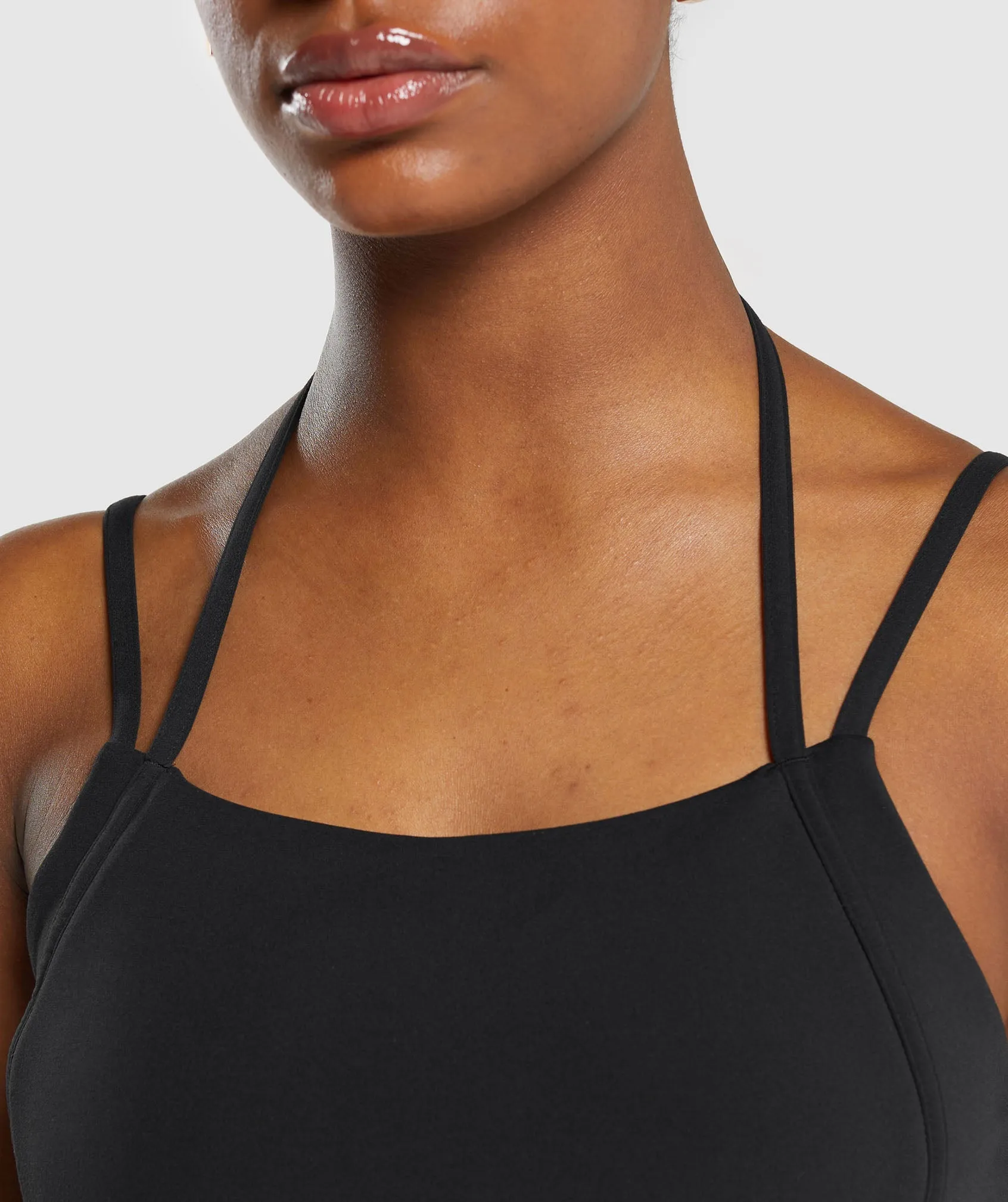 Gymshark Halterneck Crop Cami Tank - Black