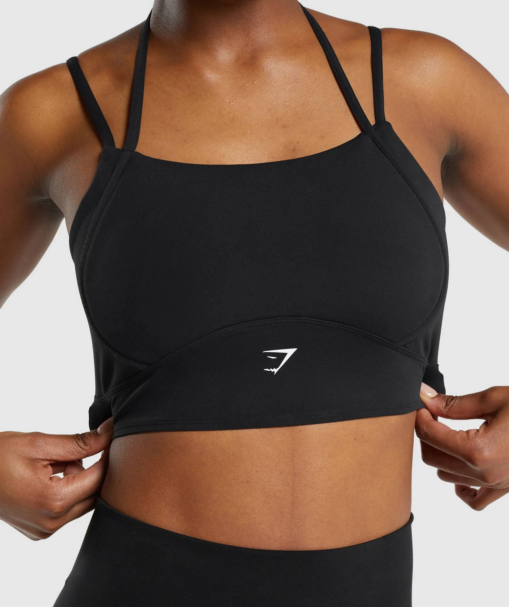 Gymshark Halterneck Crop Cami Tank - Black