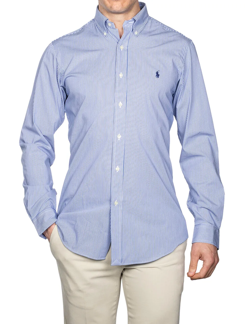 Hairline Stripe Shirt Blue