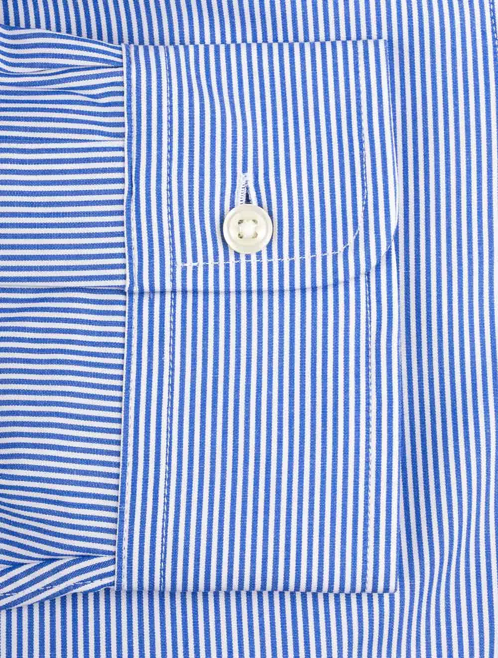 Hairline Stripe Shirt Blue