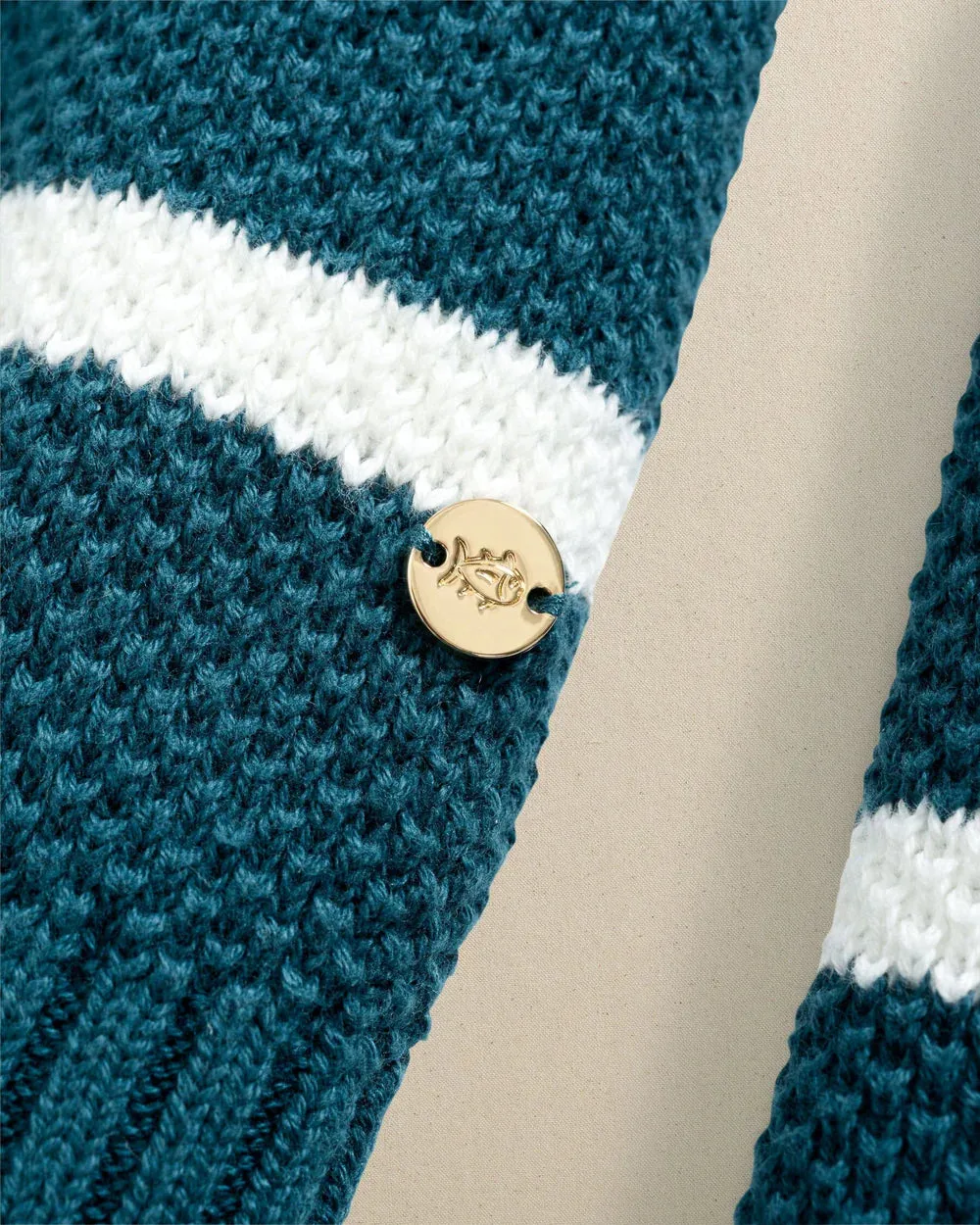 Haisley Stripe Crew Neck Sweater - Teal Haze