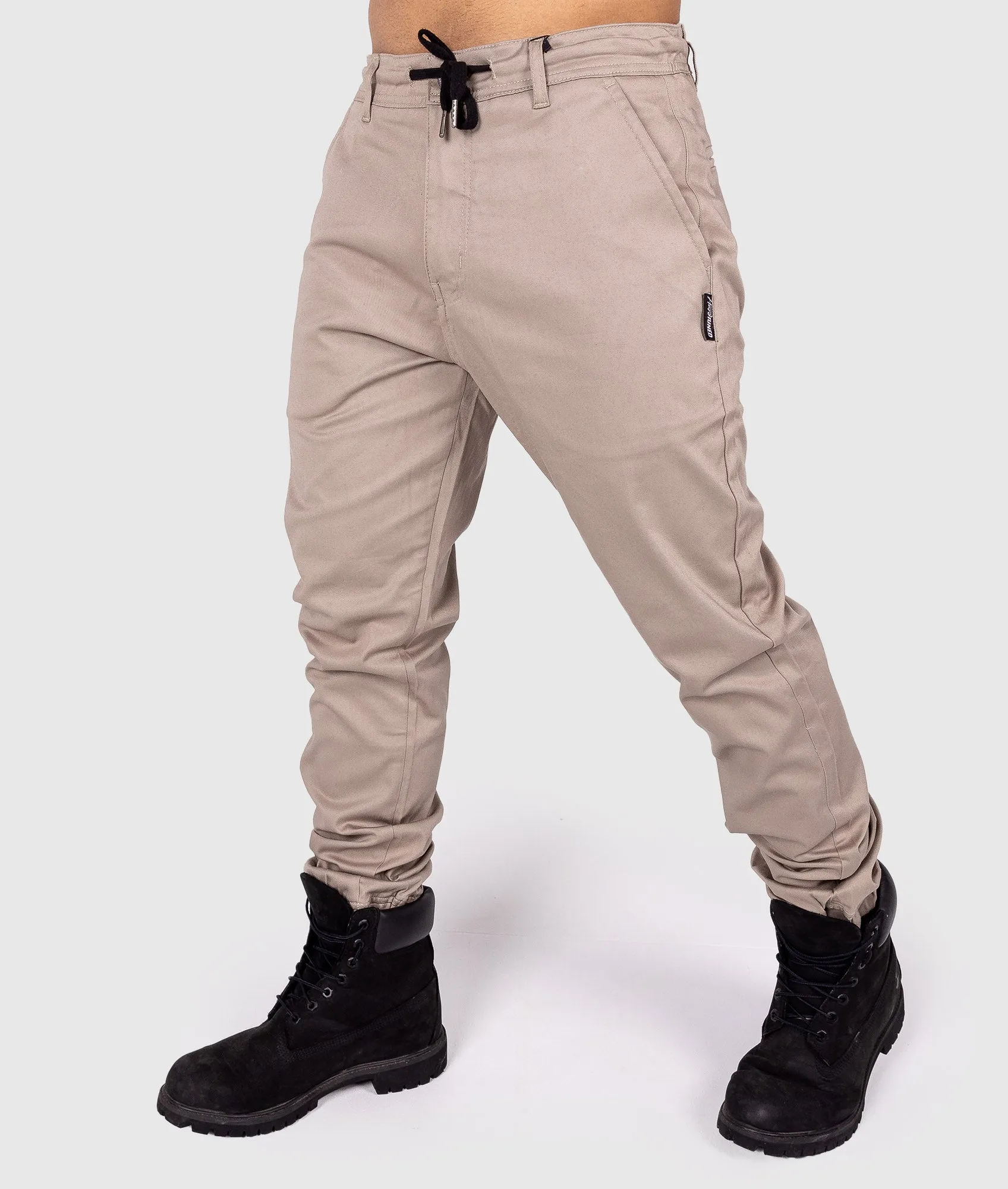 HardTuned Grid Cuffed Chinos - Tan