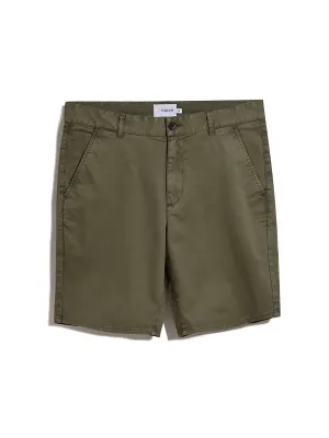 Hawk Garment Dyed Twill Shorts In Vintage Green