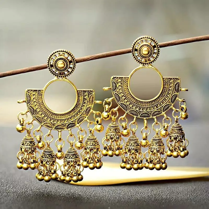 Jhumka Pride Earrings - Gold / Silver