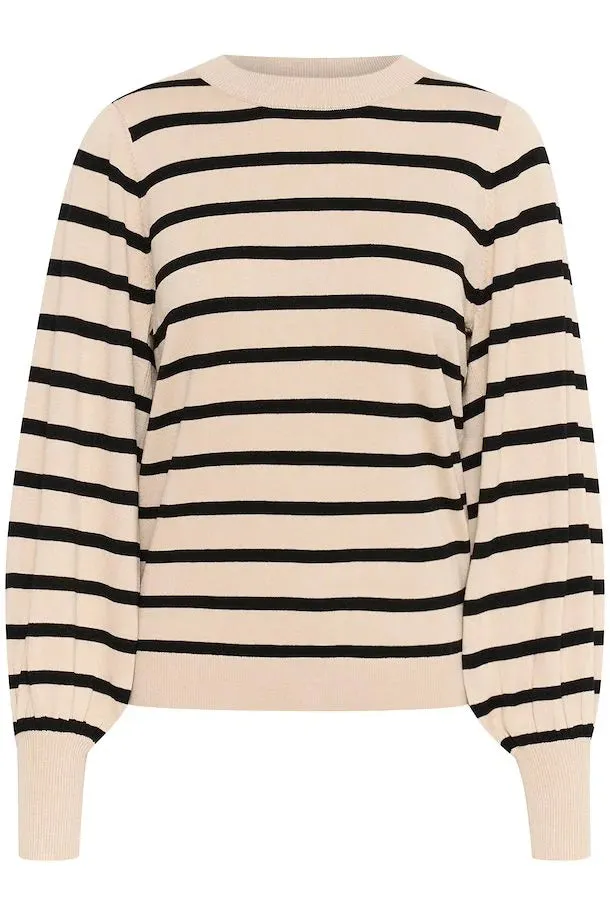 KALIZZY PULLOVER BLACK/WHITE STRIPE