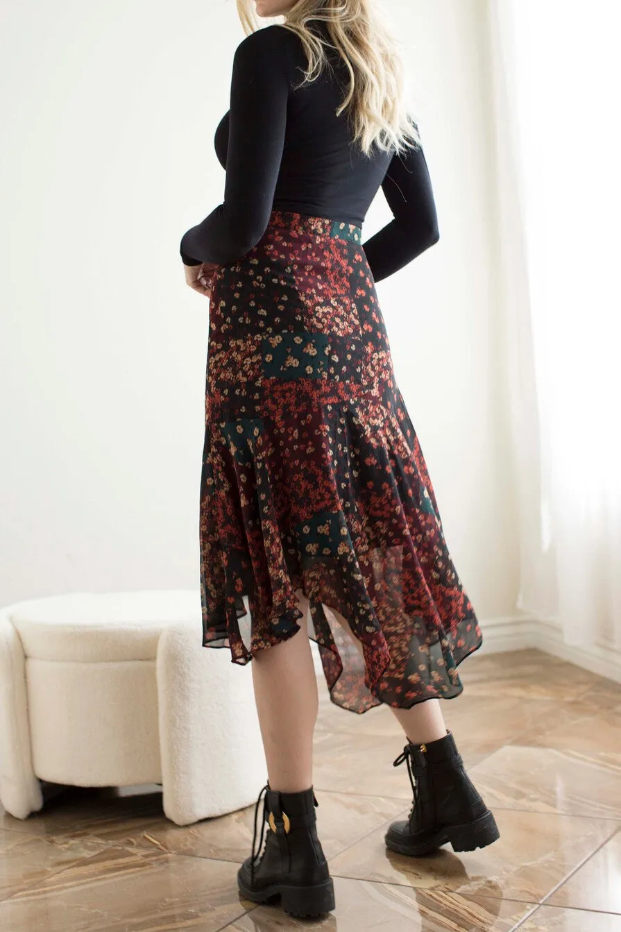 Kerchief Hem Skirt