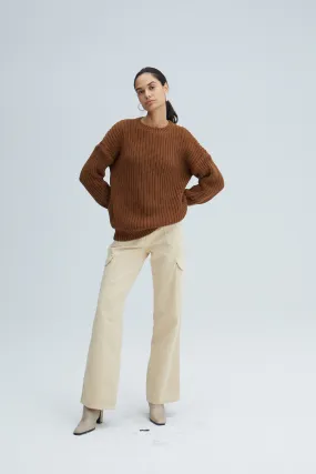 KNIT SWEATER WITH LOW SHOULDER