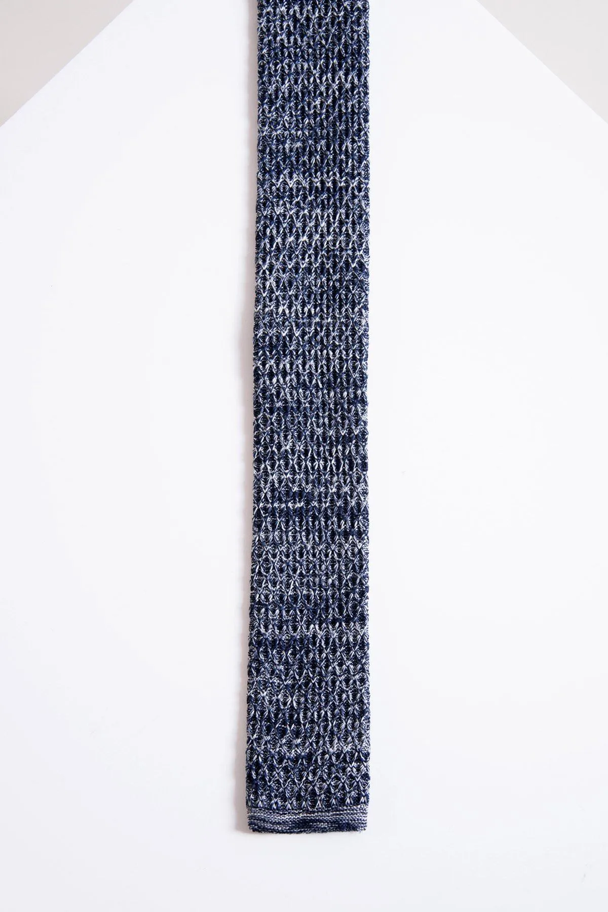 KT - Navy Marl Knitted Tie