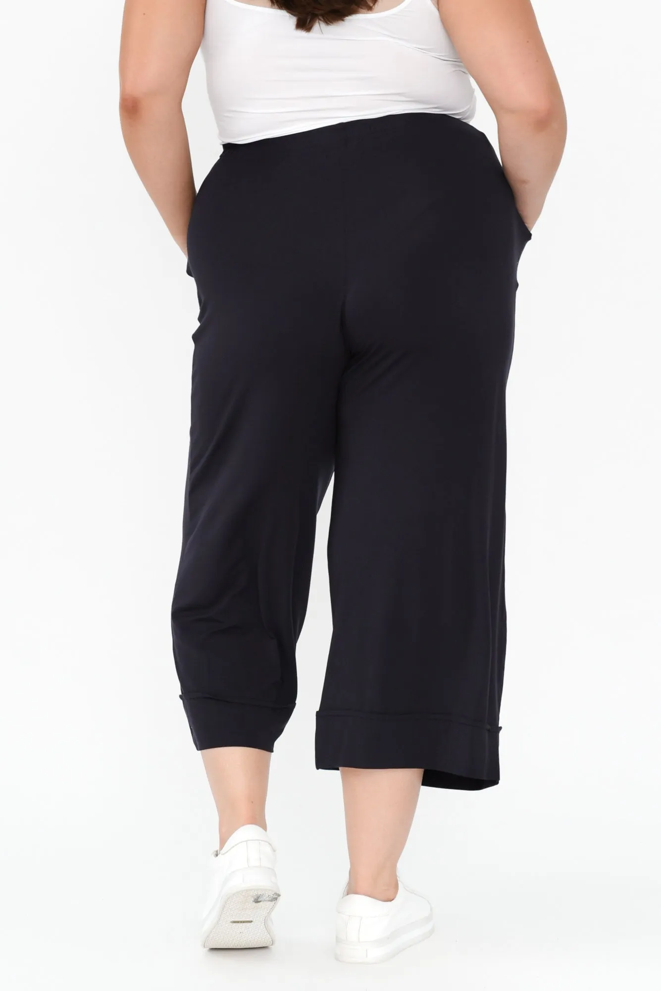 Lena Navy Micro Modal Resort Pants