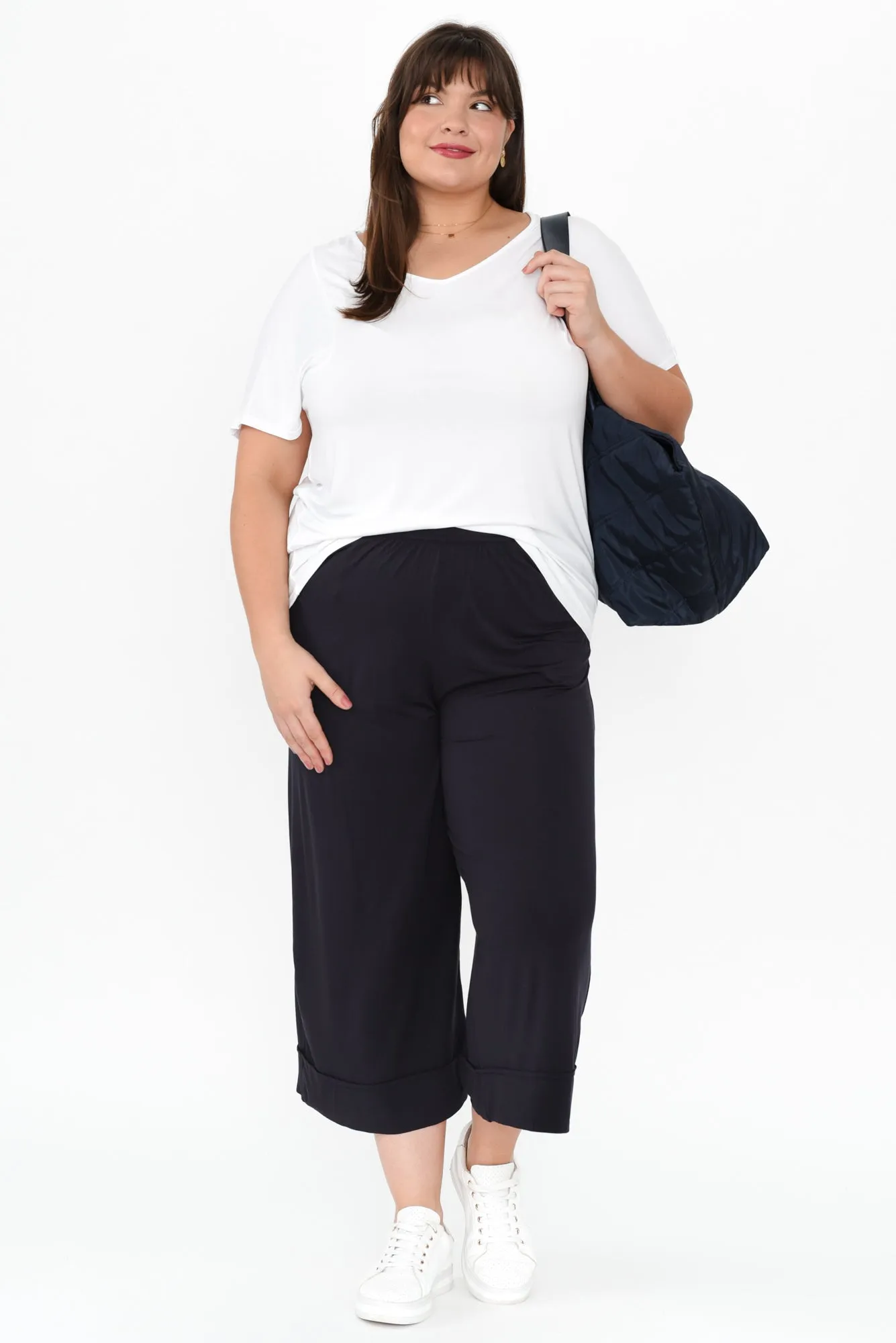 Lena Navy Micro Modal Resort Pants