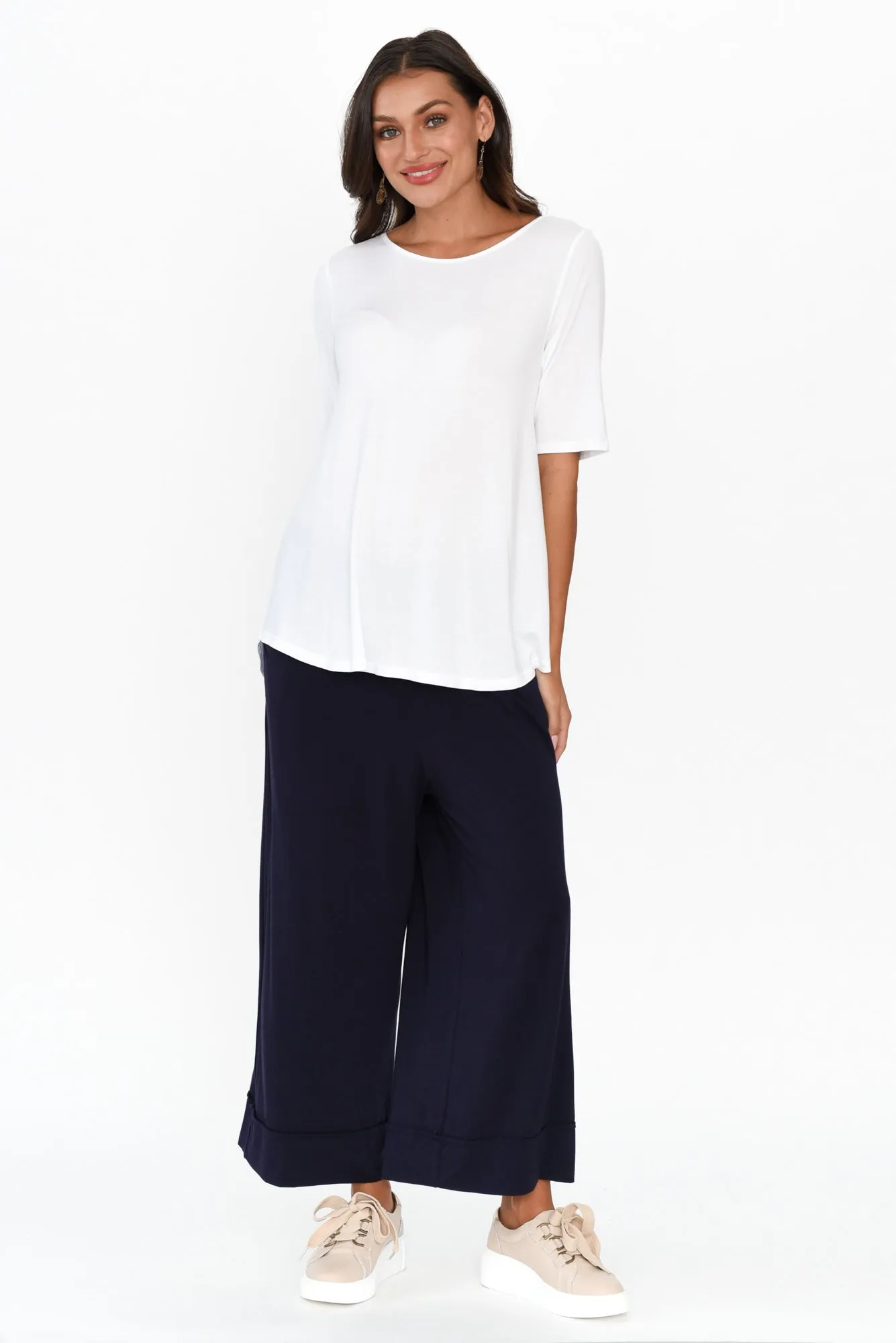 Lena Navy Micro Modal Resort Pants