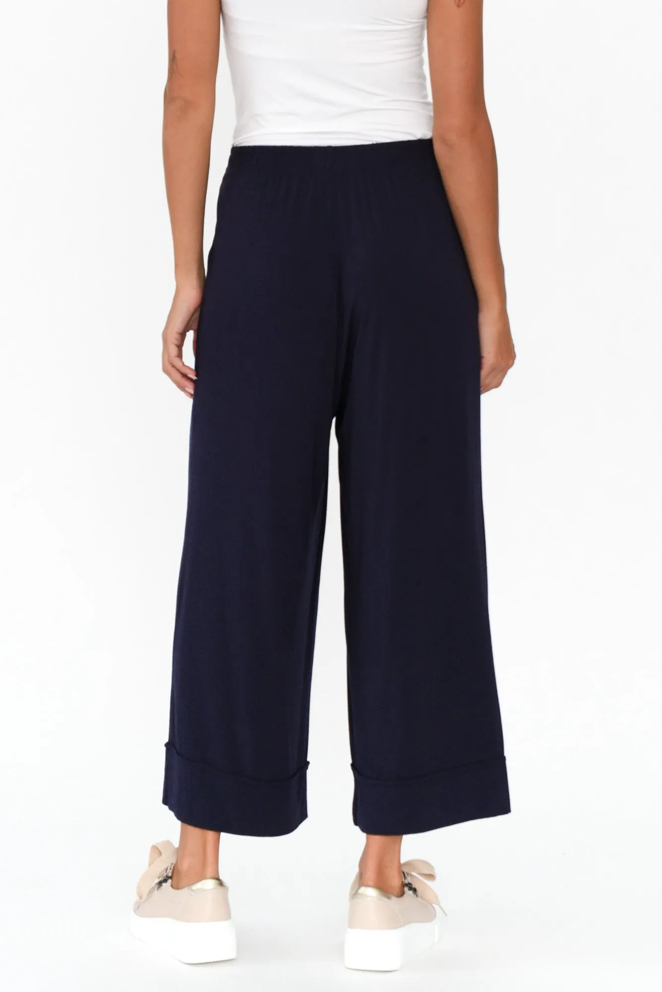 Lena Navy Micro Modal Resort Pants