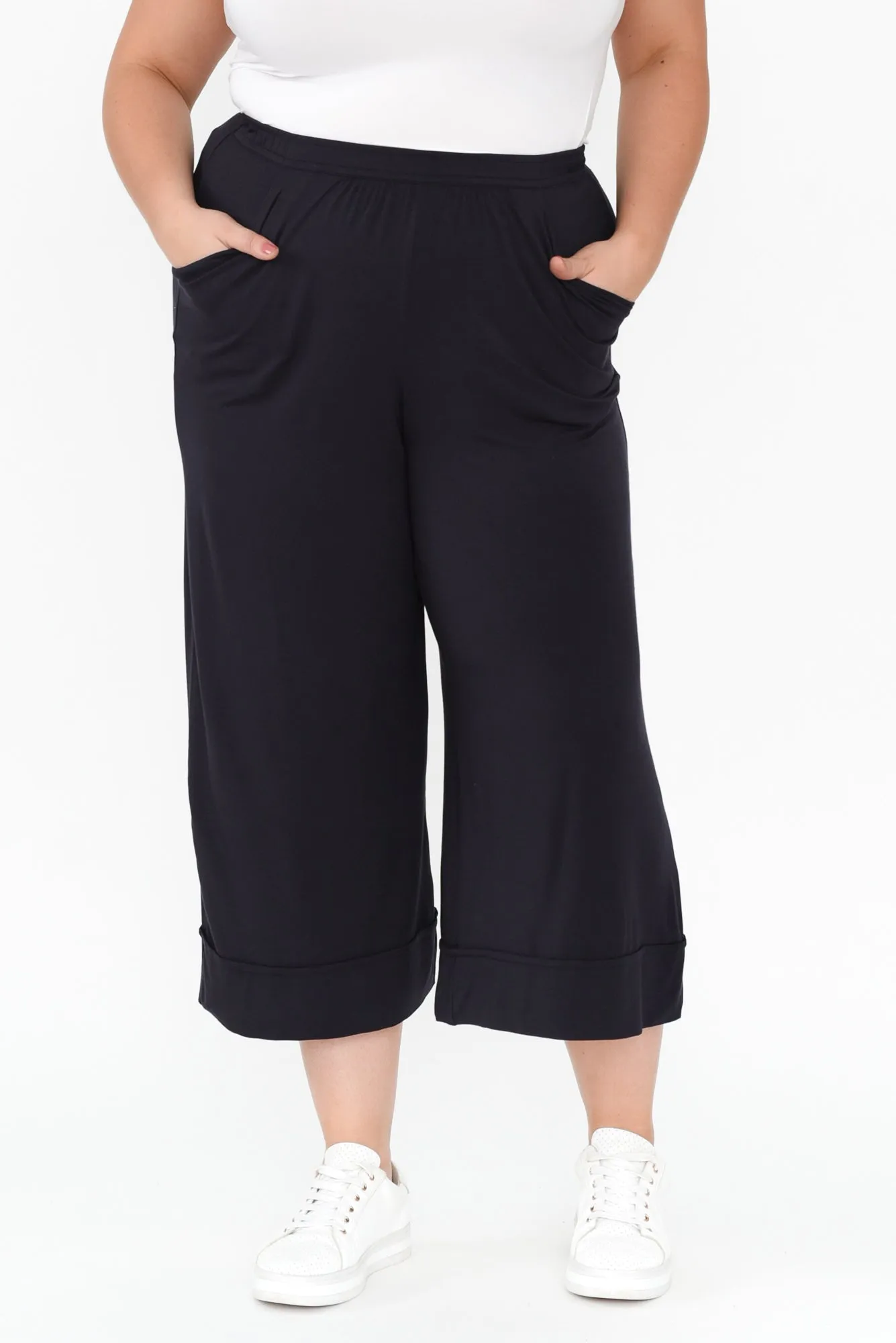 Lena Navy Micro Modal Resort Pants