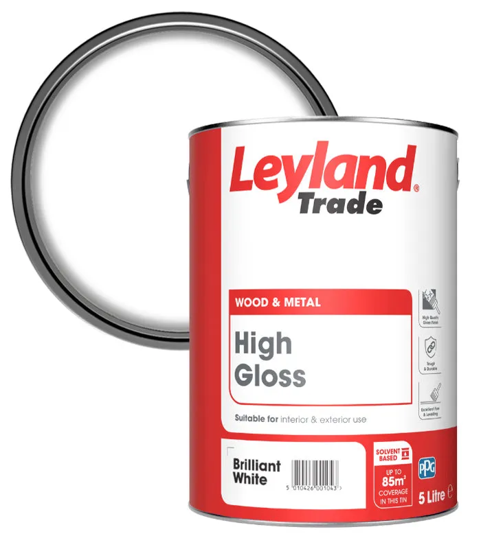 Leyland Trade High Gloss Paint - Brilliant White