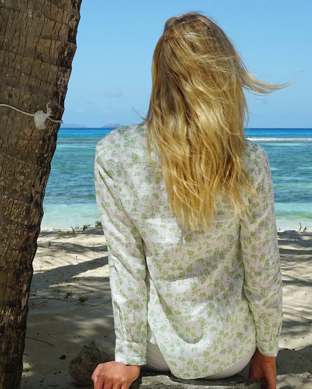 Linen Shirt FLAMBOYANT FLOWER