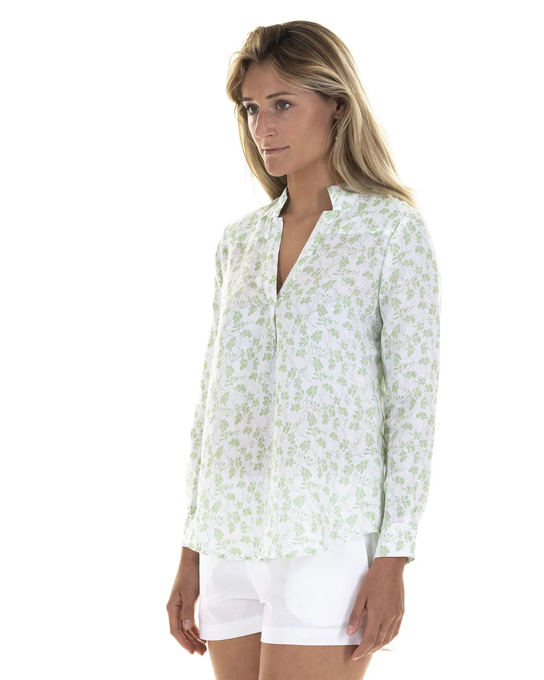 Linen Shirt FLAMBOYANT FLOWER