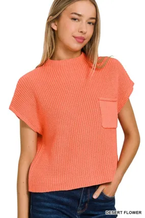 Macey Short Sleeve Cropped Sweater