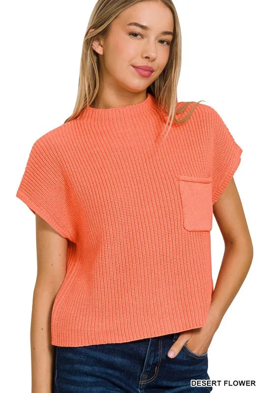 Macey Short Sleeve Cropped Sweater