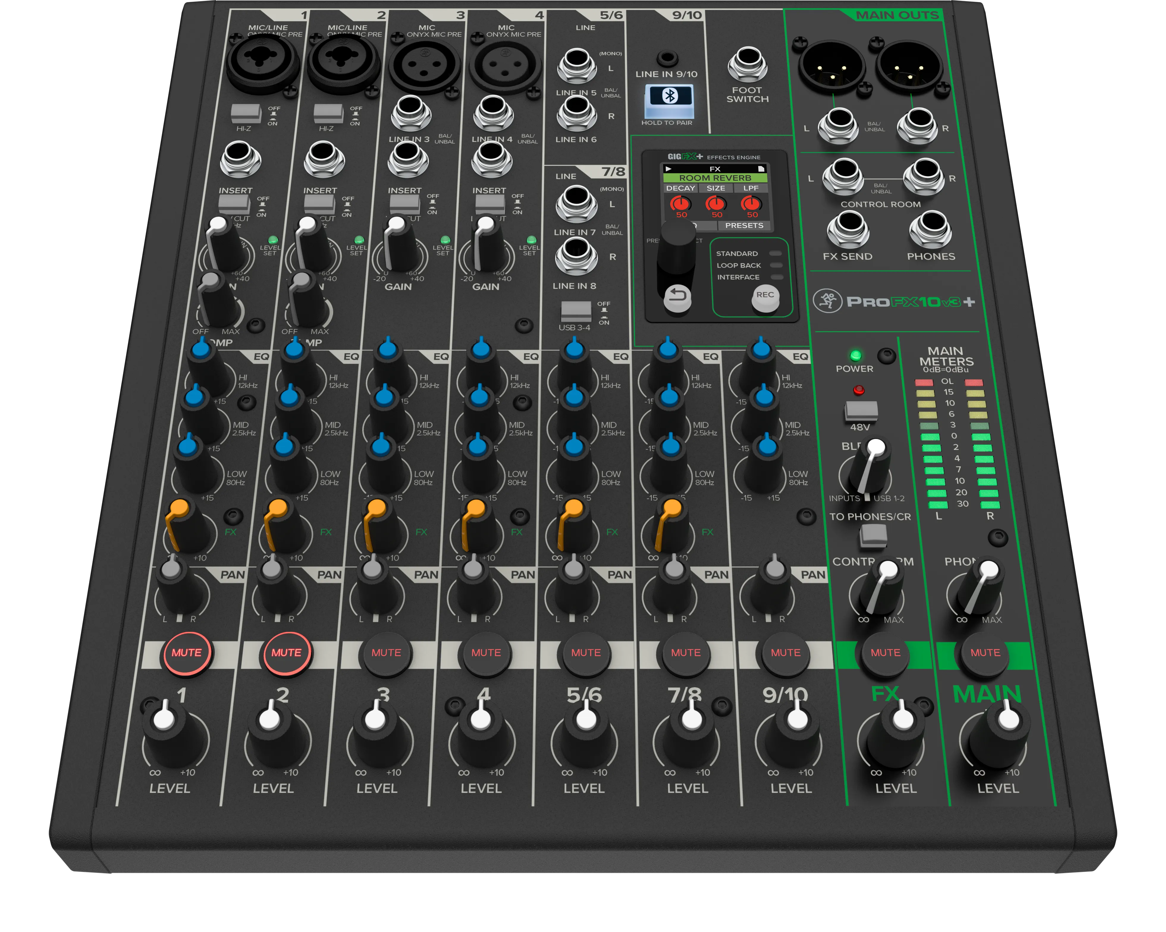 Mackie PROFX10V3  10-Channel Analog Mixer  With Enhanced FX, USB Recording Modes and Bluetooth