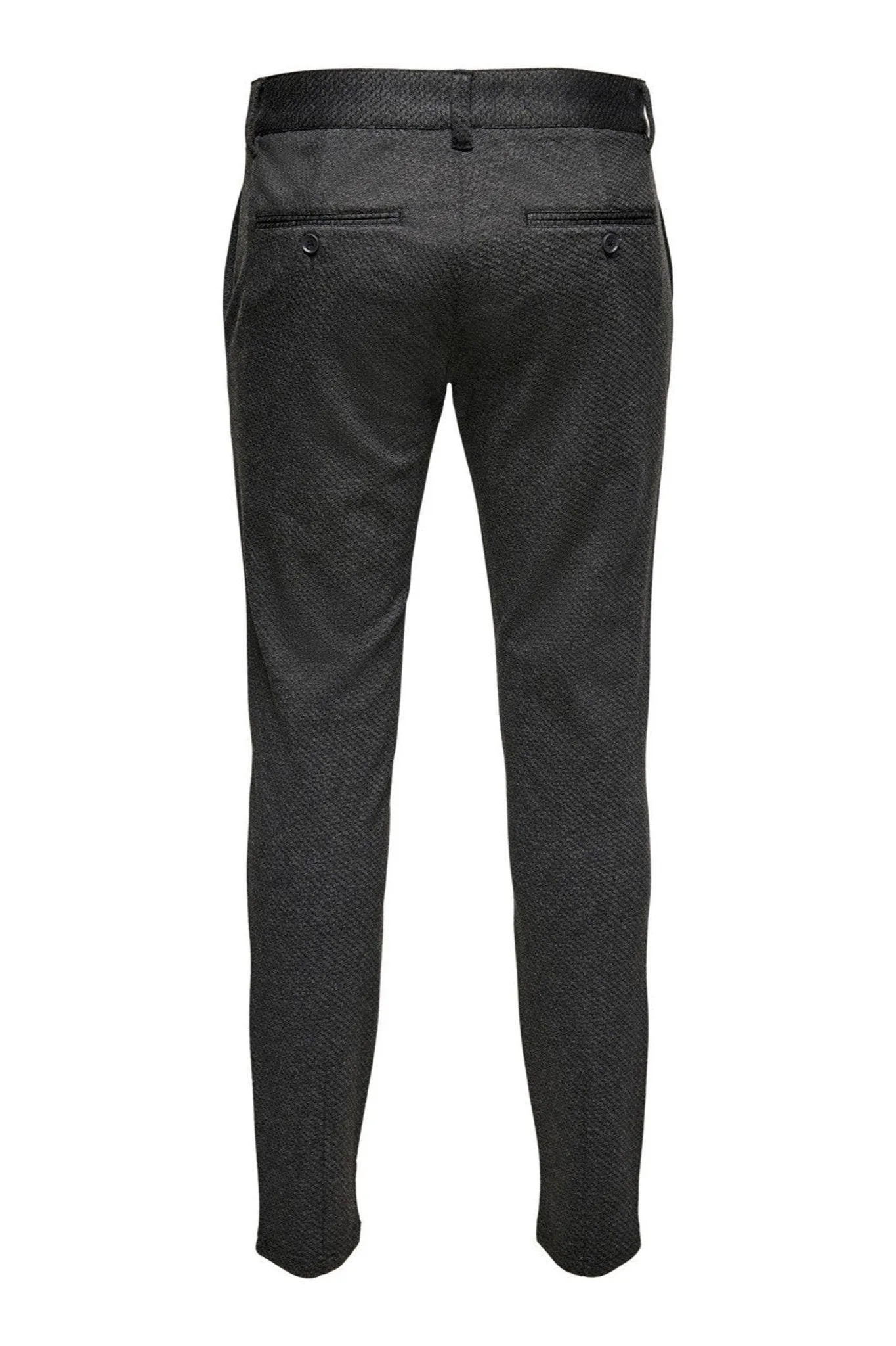 Mark Trousers - Dark grey with small cubes