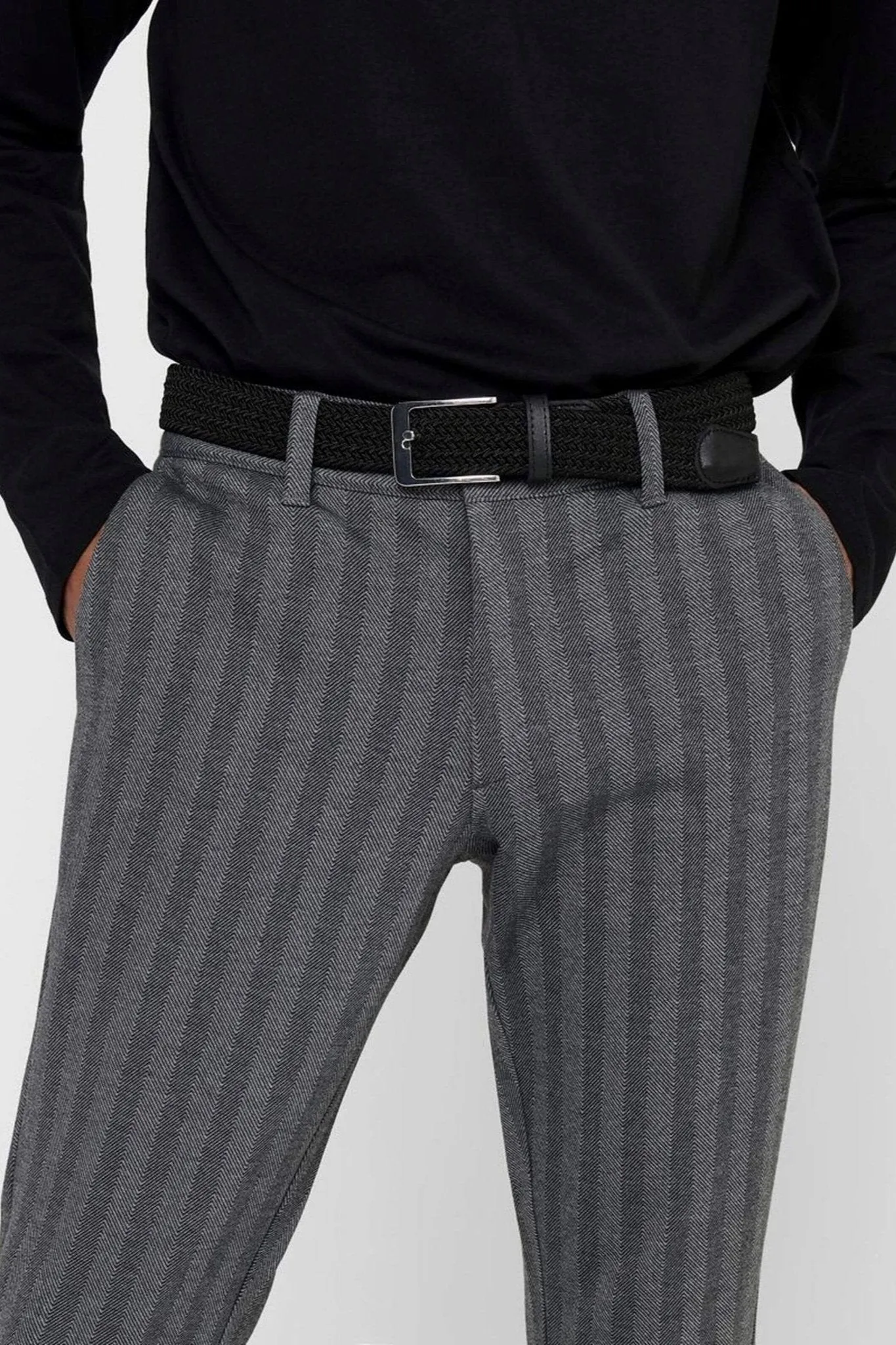 Mark Trousers Stripy - Light grey