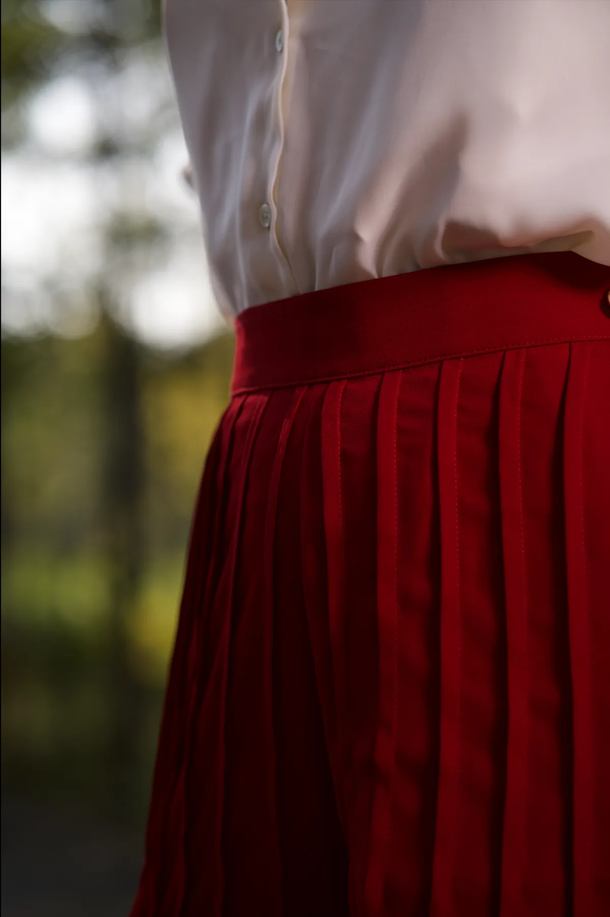 Maroon Front Pleated Palazzo