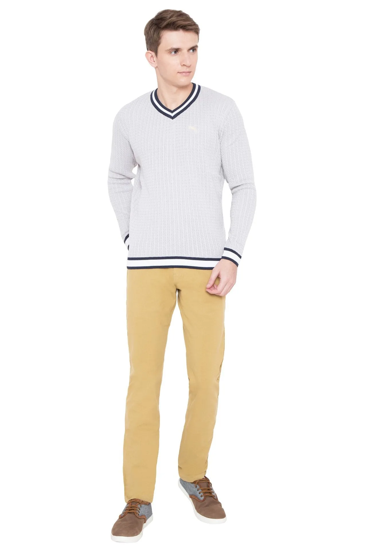 Men Regular Fit Cotton Casual Lightweight Sweater