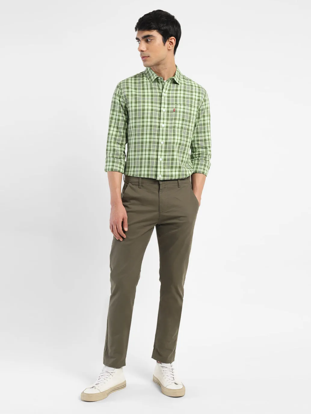 Men's 512 Green Slim Tapered Fit Chinos