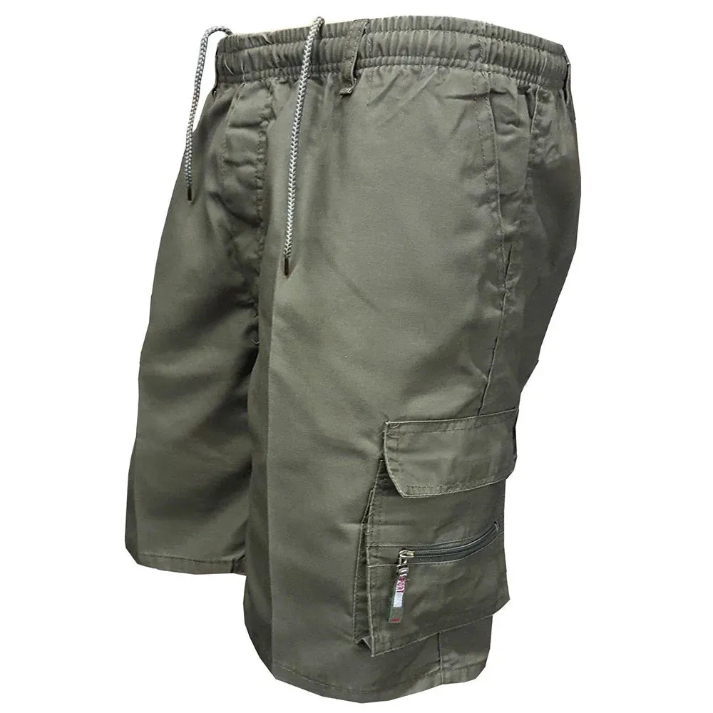 Mens Casual Summer Elastic Waist Shorts