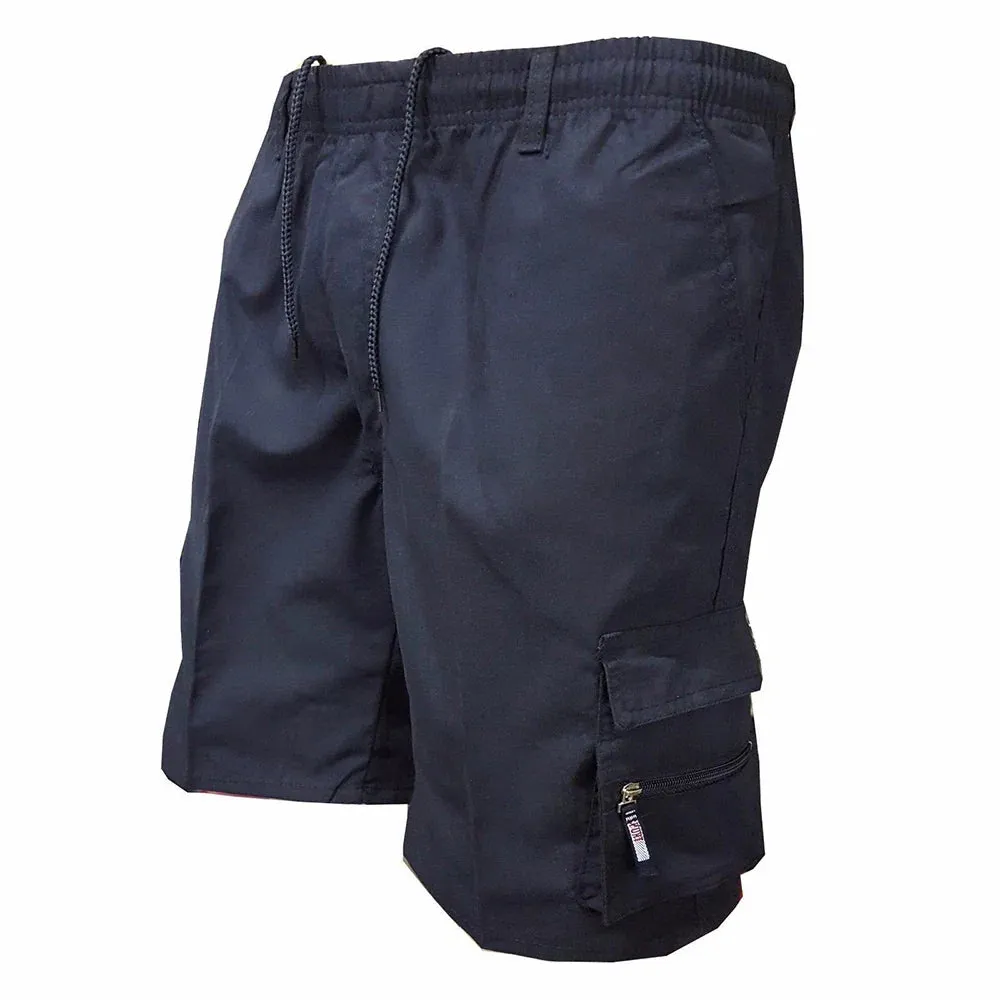 Mens Casual Summer Elastic Waist Shorts