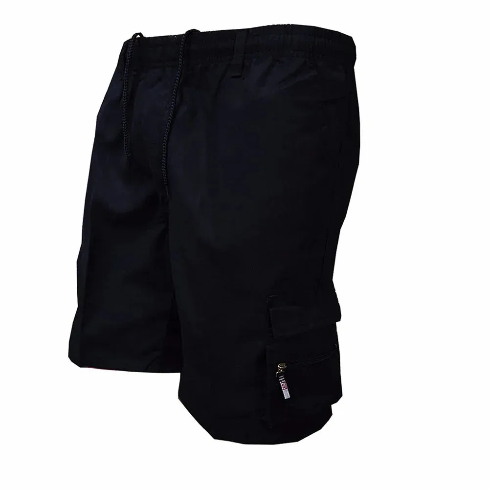 Mens Casual Summer Elastic Waist Shorts