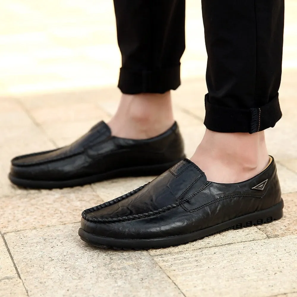 Mens Ultra Soft Casual Vegan Leather Loafers