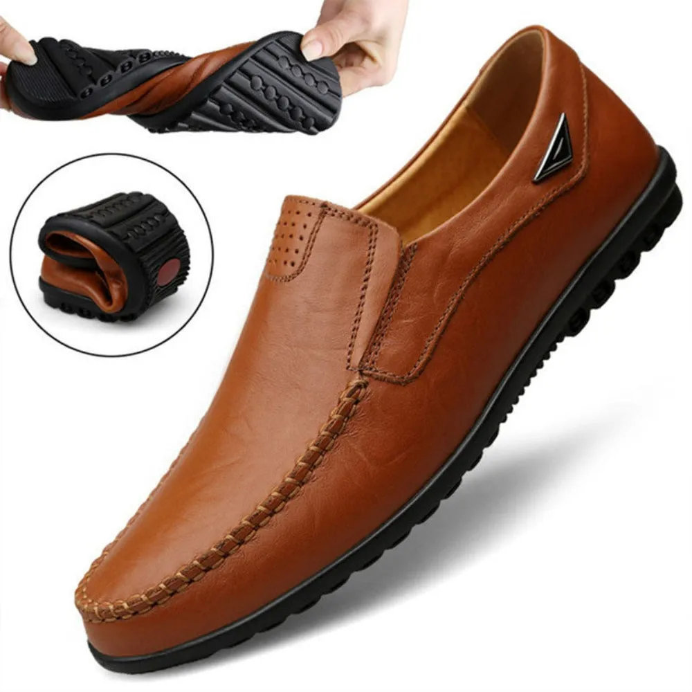 Mens Ultra Soft Casual Vegan Leather Loafers