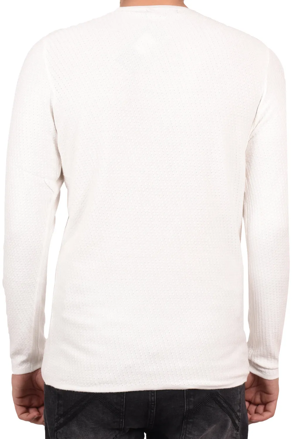 Mens White Cotton Pullover Jumper - 5/10/20 Pack