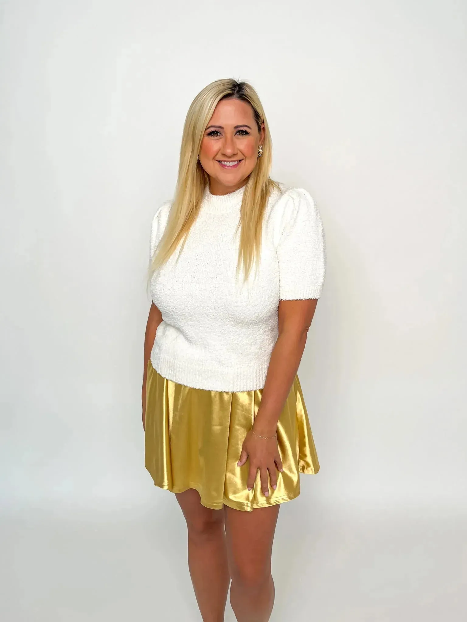 Metallic Gold Skort