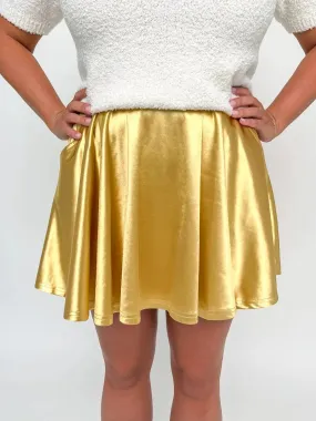 Metallic Gold Skort