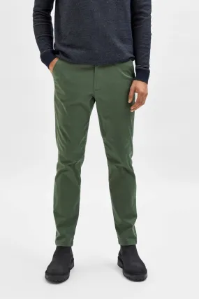 Miles Flex Chino Trousers - Bronze Green (organic cotton)