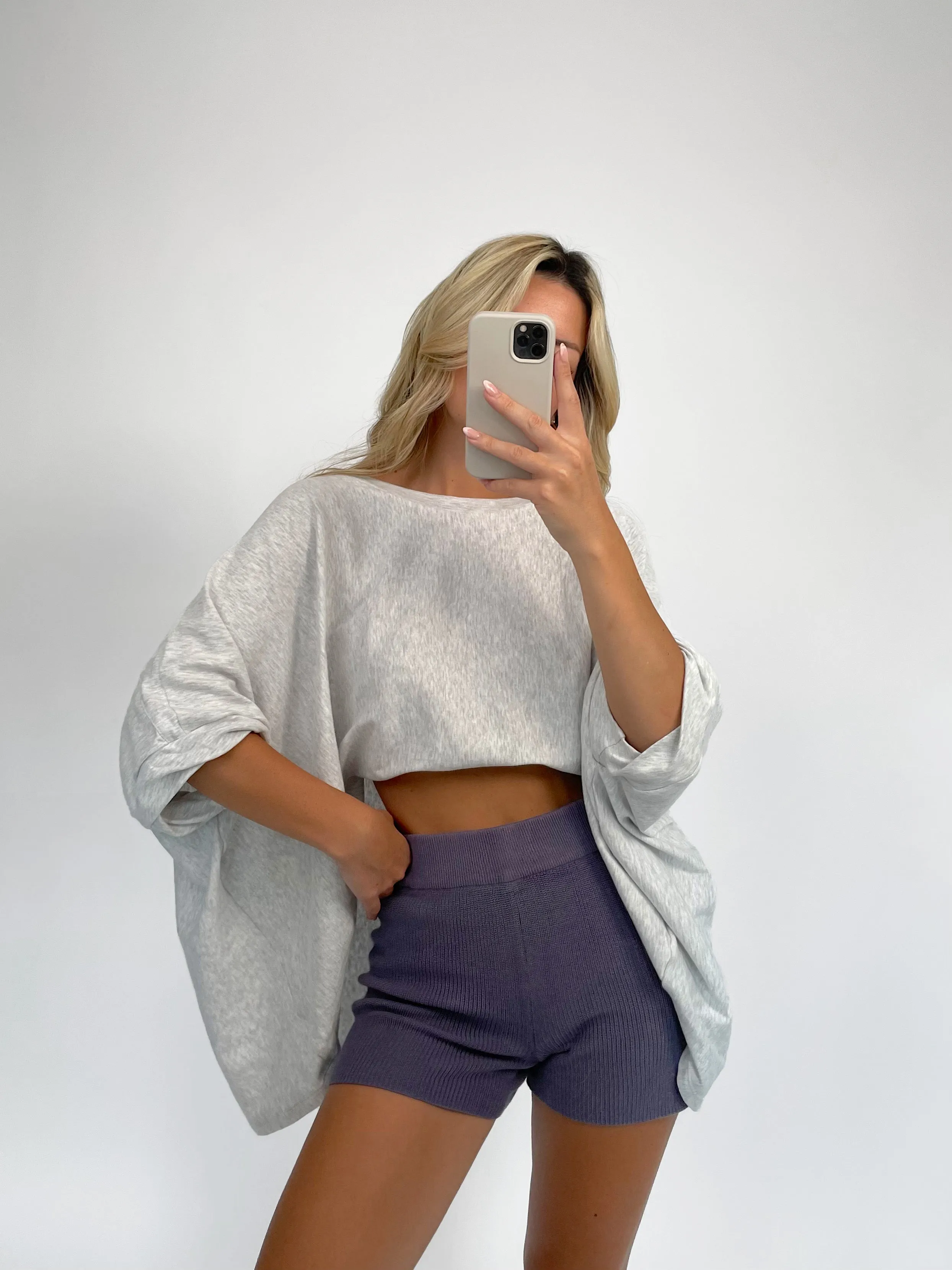 Morning Fog Knit Shorts // Midnight Blue