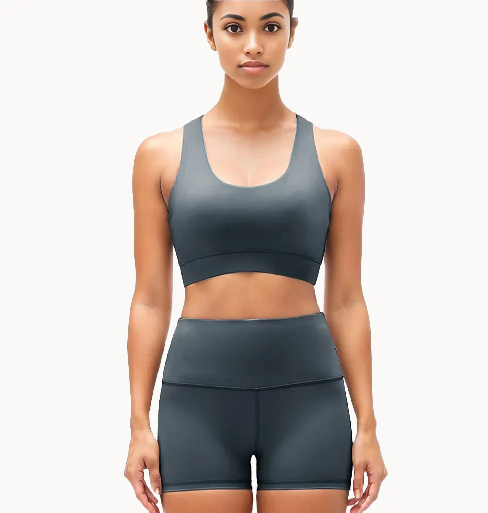 Mountain Trail Organic Cotton Womens Activewear Sports Bra & Shorts Set