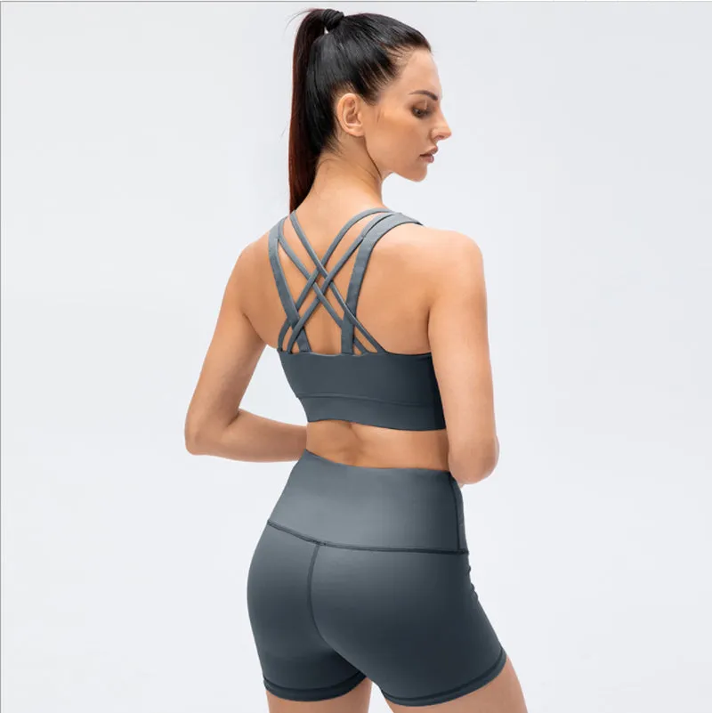 Mountain Trail Organic Cotton Womens Activewear Sports Bra & Shorts Set