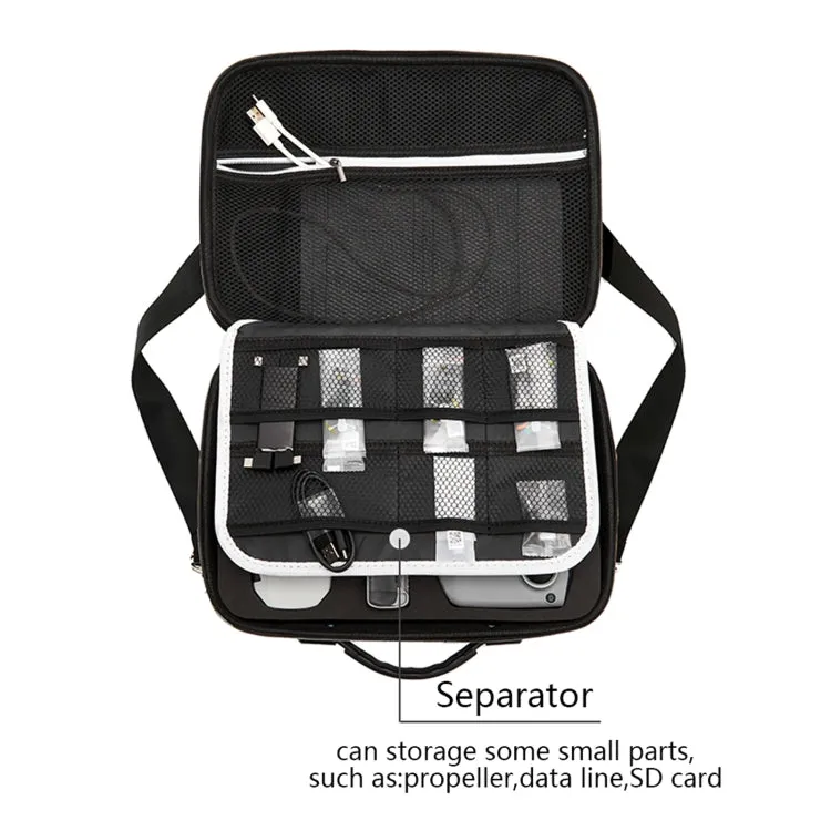 Multi-function PU Shoulder Storage Bag Suitcase with Baffle For DJI Mavic Mini 2(Black Liner)