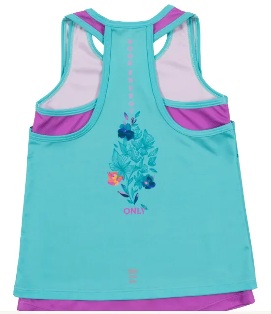 Nano - Layered Teal Athletic Tank Top