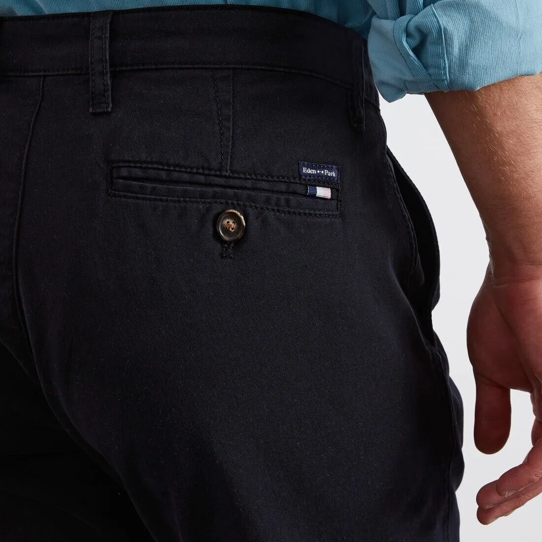 Navy Blue Chinos in Stretch Cotton