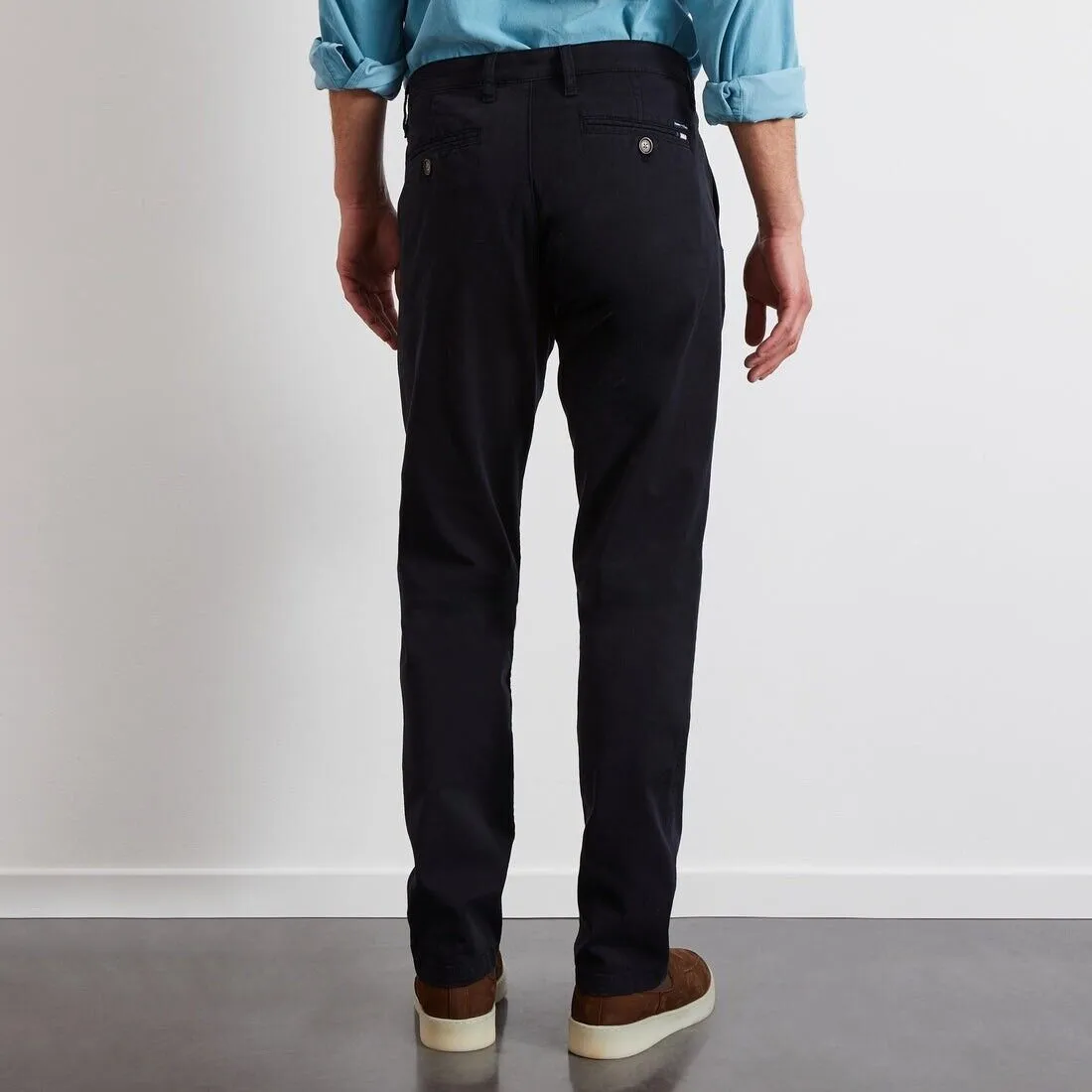 Navy Blue Chinos in Stretch Cotton