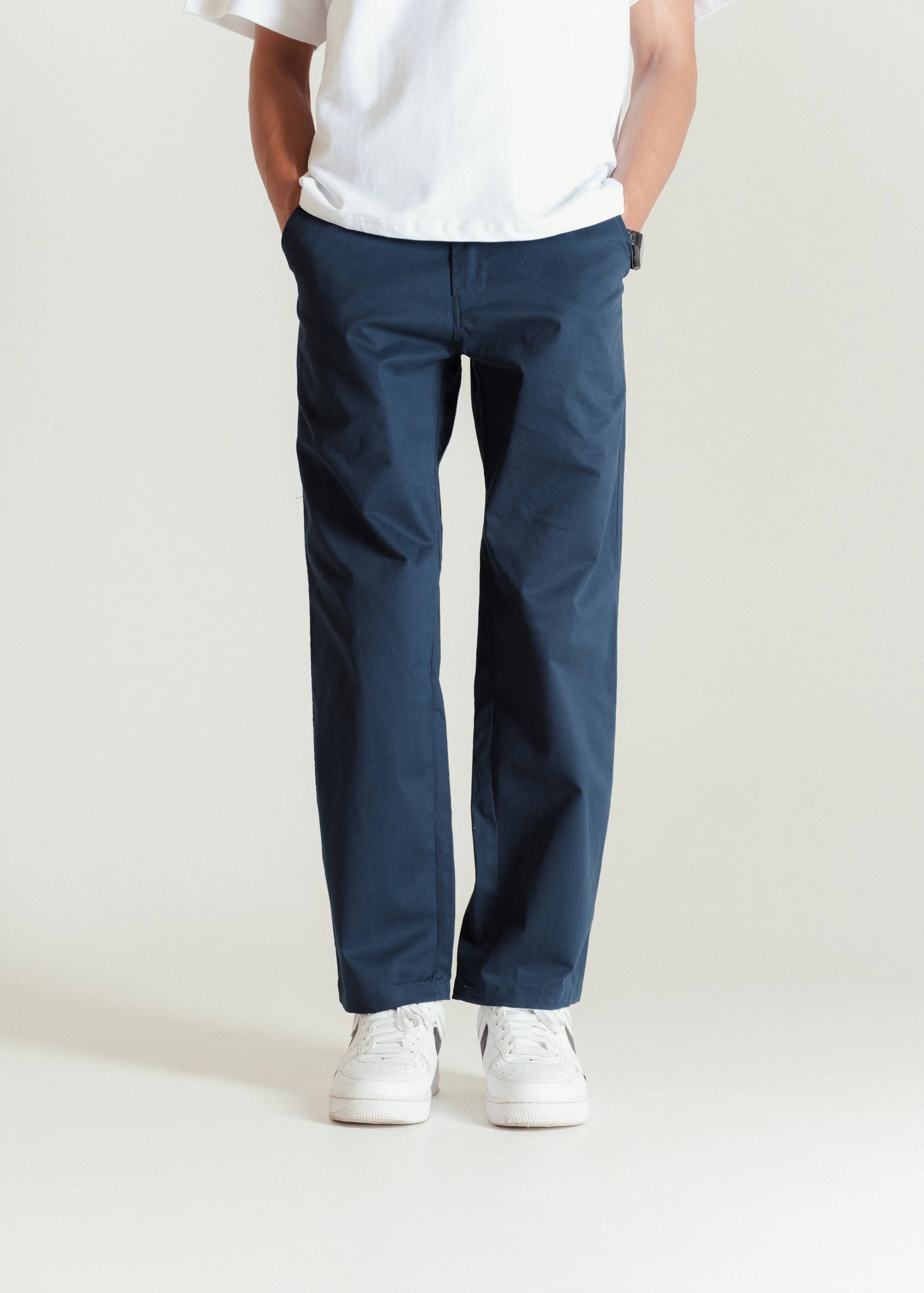 Navy Blue — Relaxed Chinos