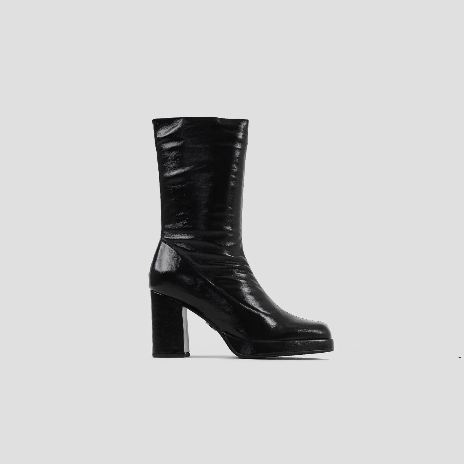 New Melanie Stretch Black Ankle Boots